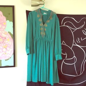 eShakti Teal Dress